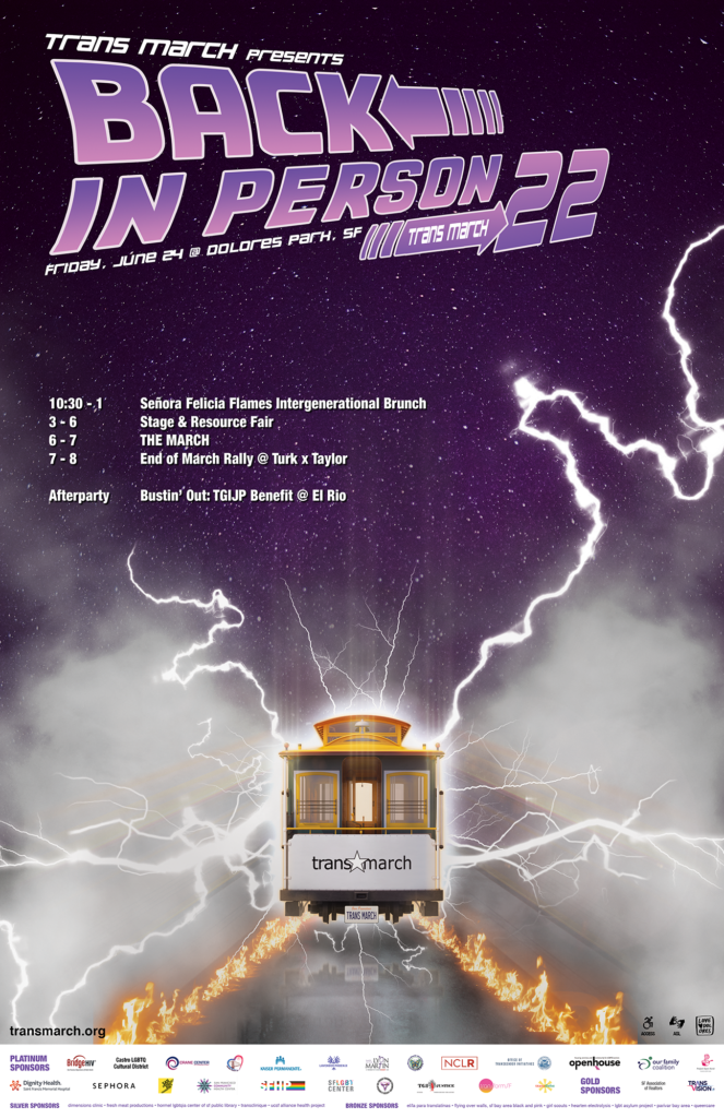 Trans March 2022 poster.